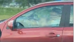 Следователи проверят водителя, ехавшего с ребенком на коленях