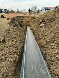 На Усть-Курдюмском шоссе строят новый водопровод