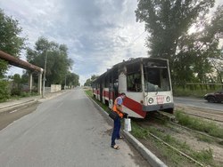 В Заводском районе сгорел вагон трамвая