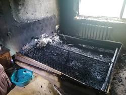 Курильщик устроил пожар в квартире и попал в больницу