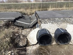Талая вода вновь разрушила велодорожку к месту приземления Гагарина