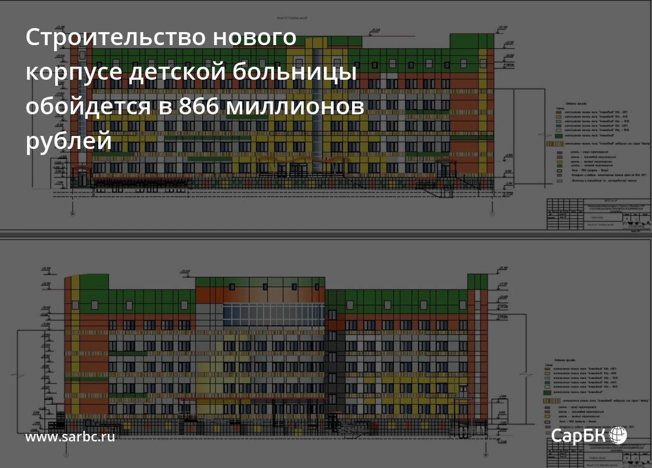 Строительство корпусе детской больницы на Вольской обойдется в 866 миллионов