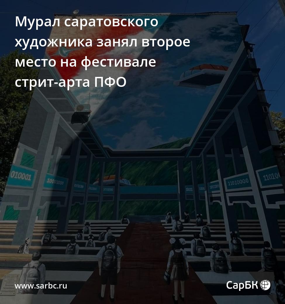 Мурал саратовского художника занял второе место на фестивале стрит-арта ПФО