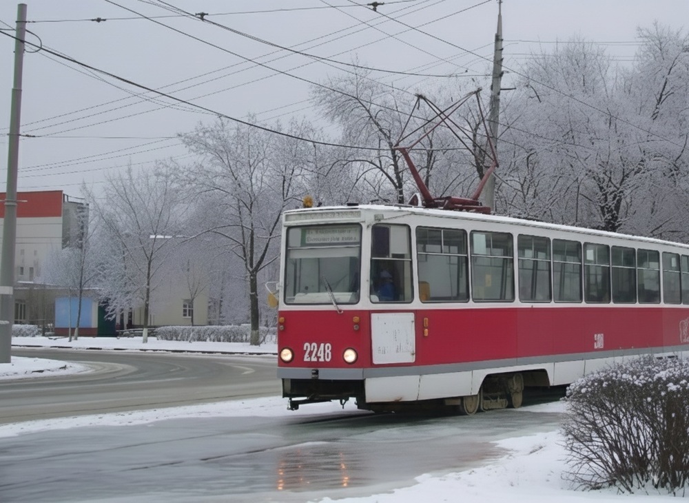Из-за обледенения рельсов остановился трамвайный маршрут