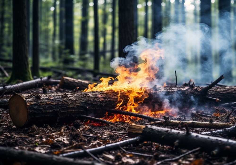 В области произошло три лесных пожара из-за падения беспилотников