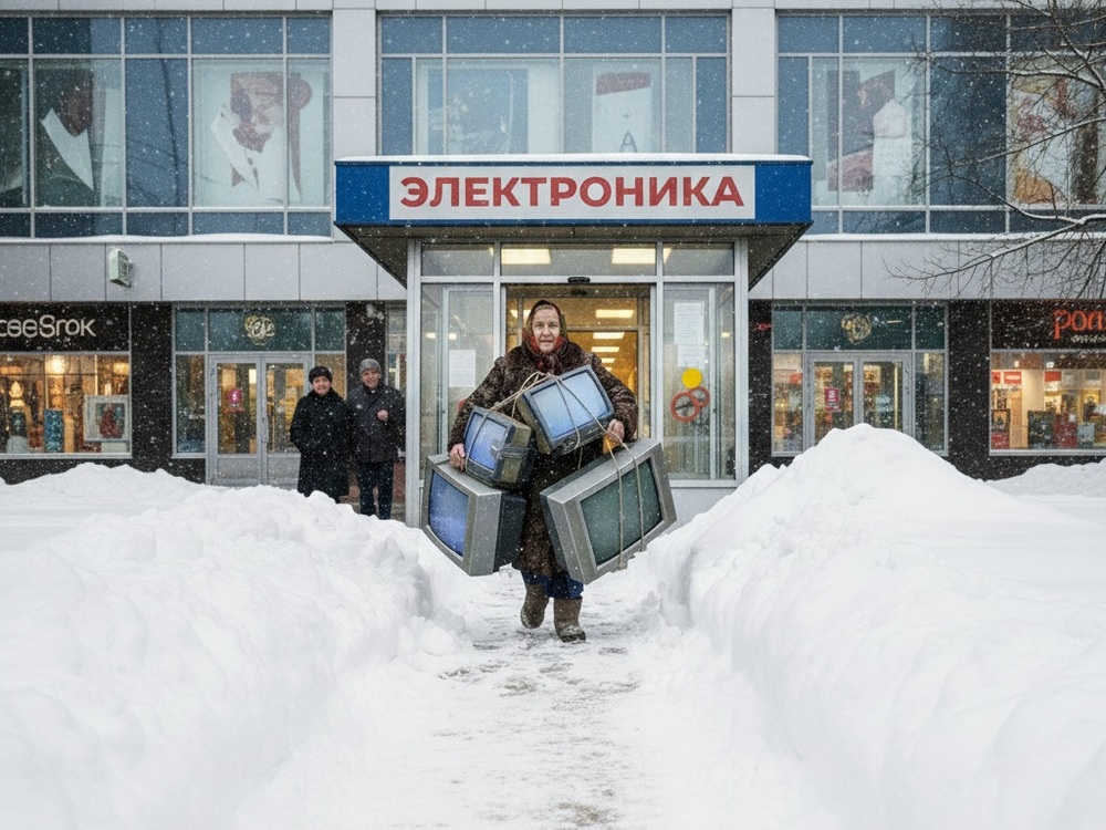 Пенсионерка вынесла три телевизора из магазина техники