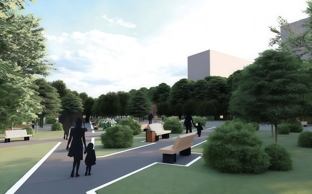 В городе на благоустройство сквера со школой потратят 32 миллиона