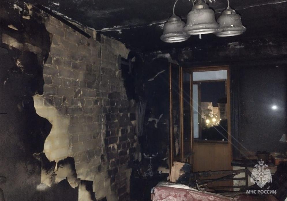 При тушении пожара в квартире найден труп пенсионерки
